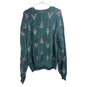 Vintage 90s McGregor Size XL Sweater Multicolor Geometric Pullover Grandpa